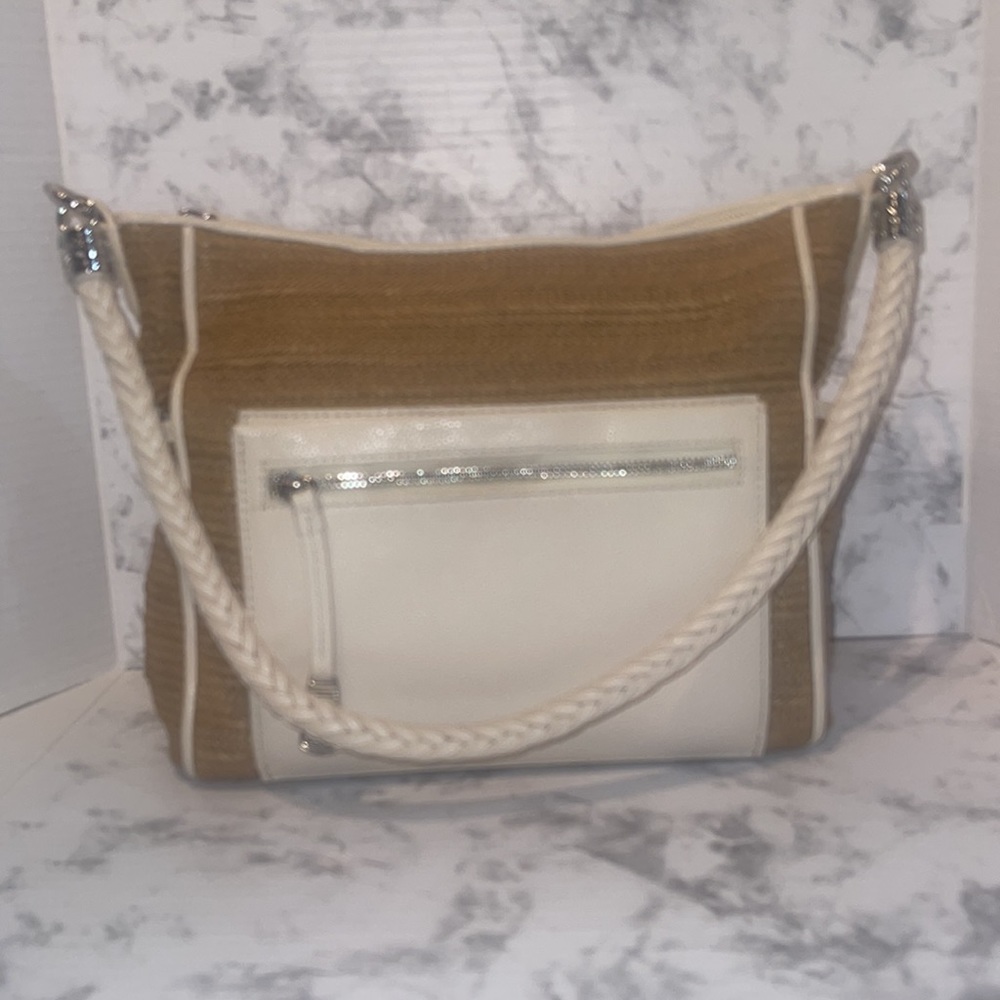 Brighton Brown and Cream Hobo Shoulder Bag
